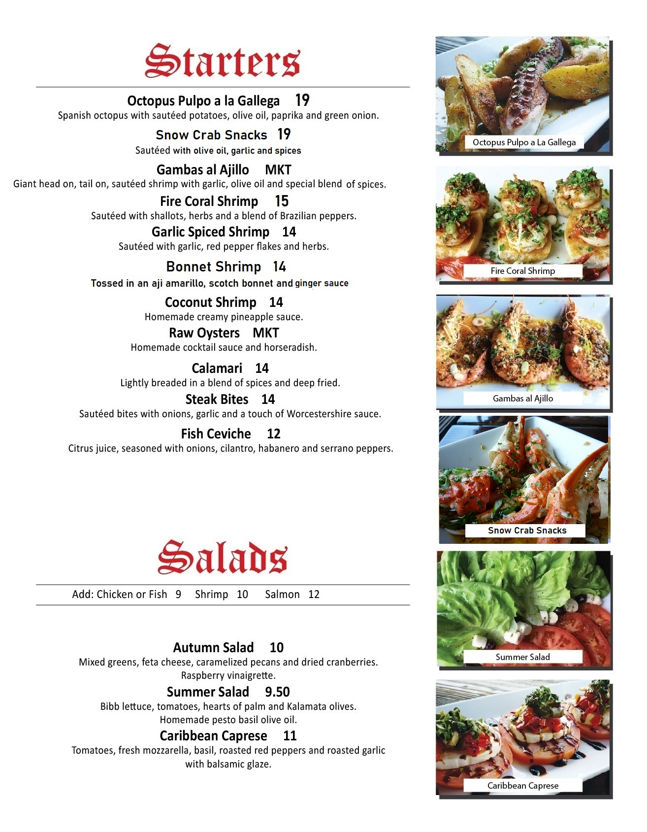 STARTER SALADS