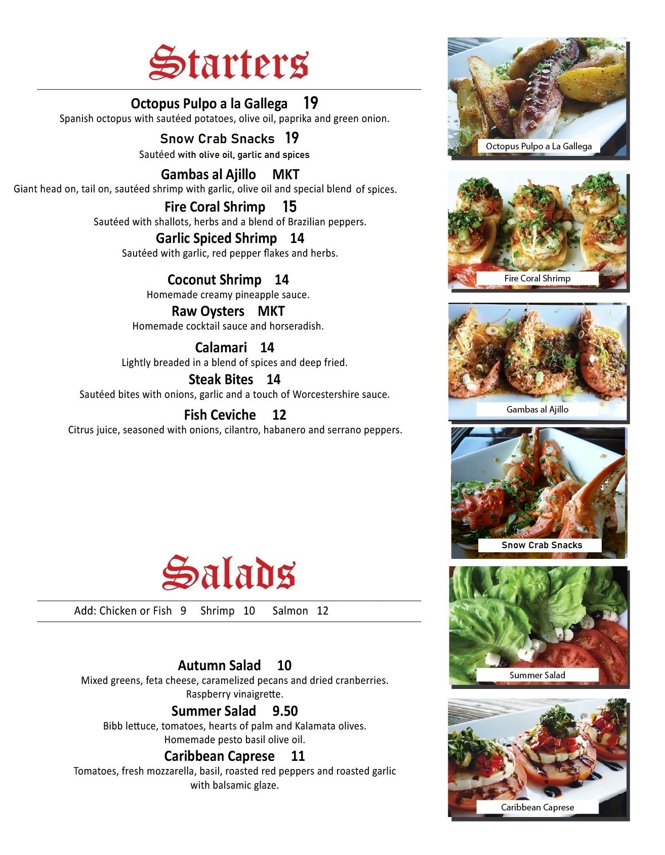 STARTER SALADS